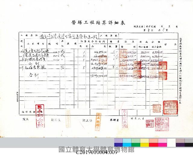 工程結算書：學生宿舍建築新建工程(掃描電子檔)-9藏品圖，第1張