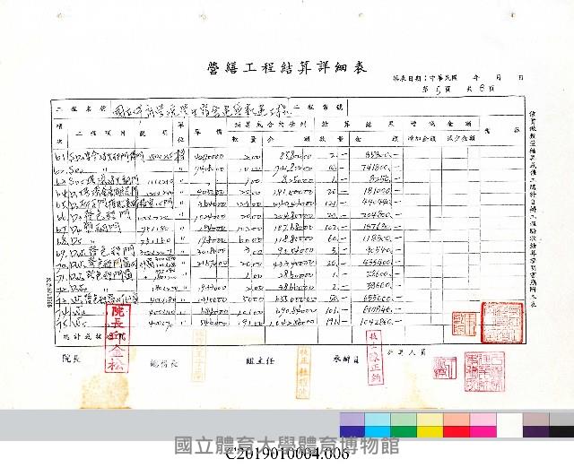 工程結算書：學生宿舍建築新建工程(掃描電子檔)-6藏品圖，第1張