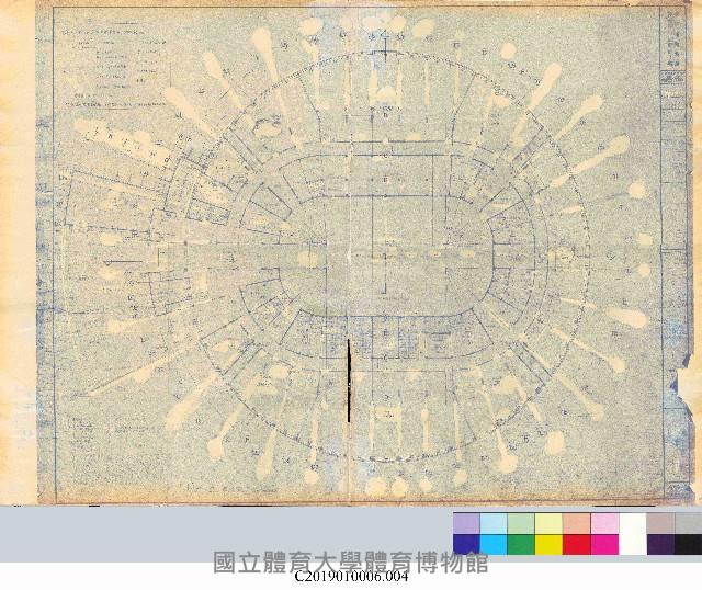 中正運動公園綜合體育館新建工程平面設計圖(掃描電子檔)_4藏品圖，第1張
