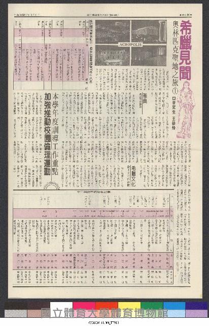 國立體育大學校刊-第1期~104期(缺23、58期;27和28同期)、缺82期) 藏品圖，第16張