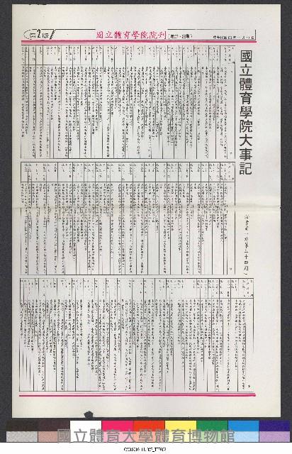 國立體育大學校刊-第1期~104期(缺23、58期;27和28同期)、缺82期) 藏品圖，第106張