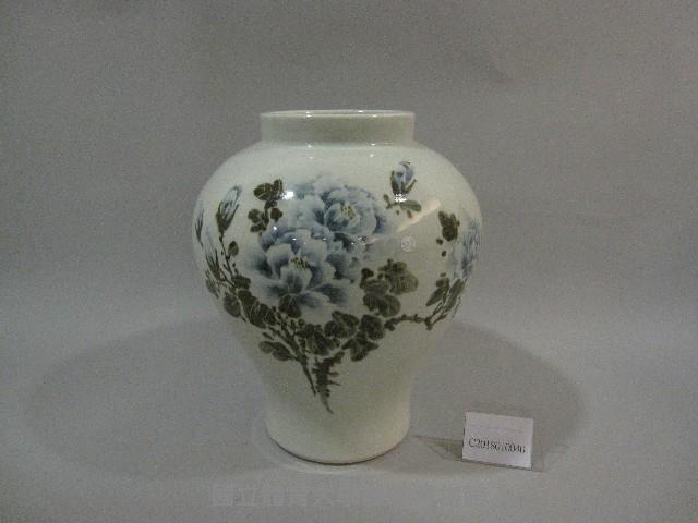 藍色花圖-花瓶-國立韓國體育大學贈藏品圖，第1張