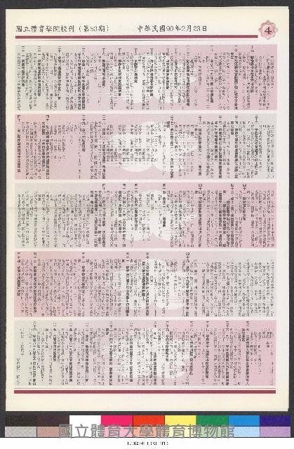 國立體育大學校刊-第1期~104期(缺23、58期;27和28同期)、缺82期) 藏品圖，第215張