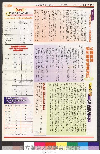 國立體育大學校刊-第1期~104期(缺23、58期;27和28同期)、缺82期) 藏品圖，第174張