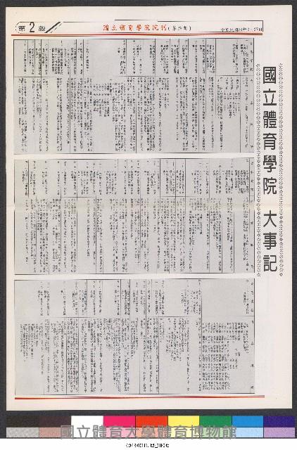 國立體育大學校刊-第1期~104期(缺23、58期;27和28同期)、缺82期) 藏品圖，第114張