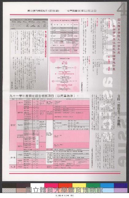 國立體育大學校刊-第1期~104期(缺23、58期;27和28同期)、缺82期) 藏品圖，第227張