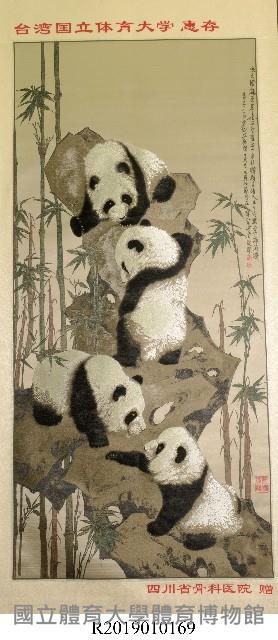 四川骨科醫院致贈四隻熊貓蜀錦藏品圖，第1張