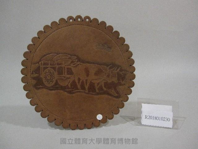 兩匹牛搬運圖-杯墊紀念品藏品圖，第1張