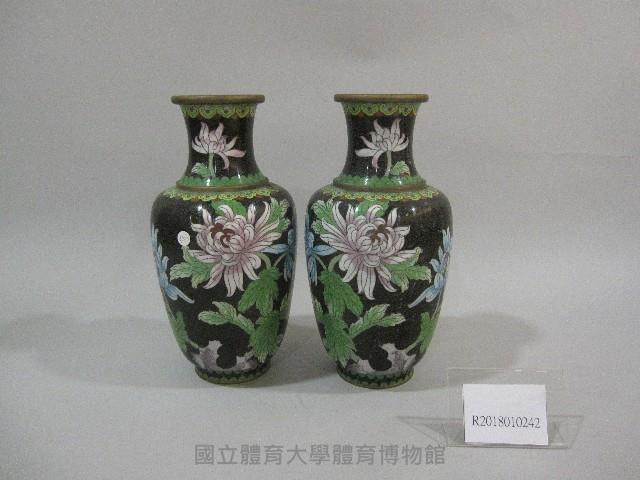 瓶身彩繪菊花-花瓶藏品圖，第1張