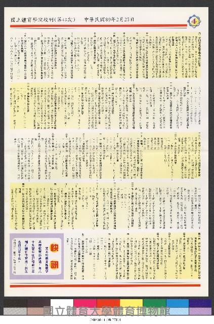 國立體育大學校刊-第1期~104期(缺23、58期;27和28同期)、缺82期) 藏品圖，第199張