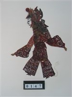 中國河北皮影戲偶─武旦藏品圖，第2張