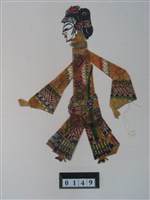 中國河北皮影戲偶─旦藏品圖，第2張