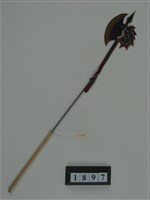 中國河北皮影戲道具─武器，斧藏品圖，第1張