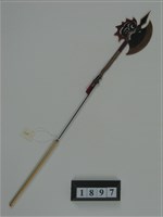 中國河北皮影戲道具─武器，斧藏品圖，第2張