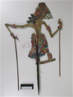 印尼爪哇島皮影戲偶─王（帶皇冠）及貴族藏品圖，第2張