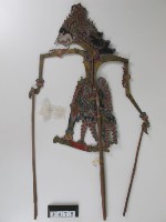 印尼爪哇島皮影戲偶─王（帶皇冠）及貴族藏品圖，第2張