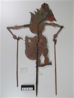 印尼爪哇島皮影戲偶─王（帶皇冠）及貴族藏品圖，第2張