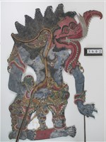 印尼爪哇島皮影戲偶─Bima與他的兒子（及大國王）藏品圖，第2張