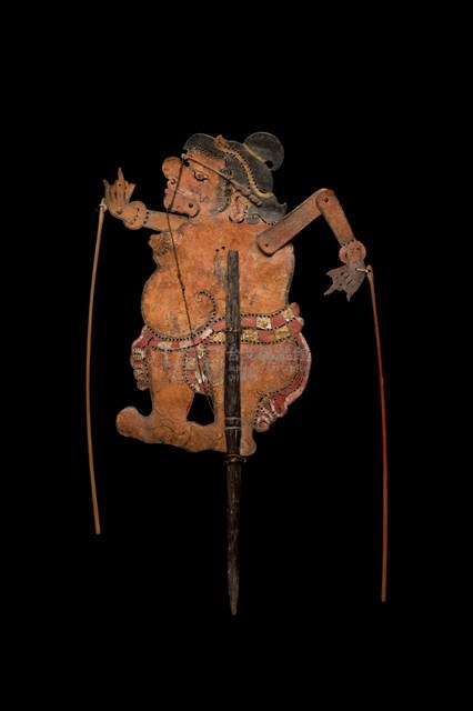 印尼峇厘島皮影戲偶─丑角（Merdah）藏品圖，第1張