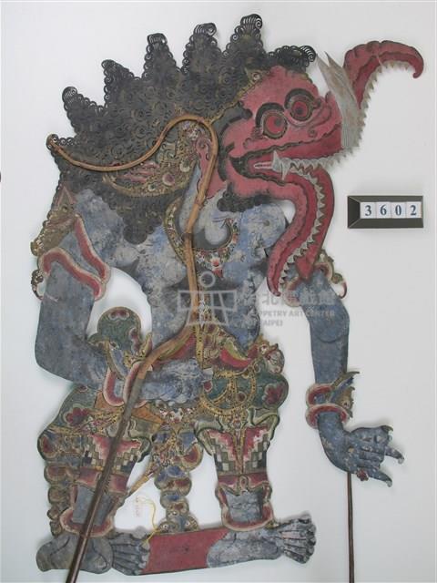 印尼爪哇島皮影戲偶─Bima與他的兒子（及大國王）藏品圖，第2張