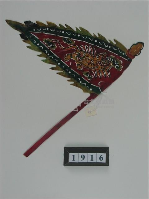 中國河北皮影戲道具─旌旗藏品圖，第2張