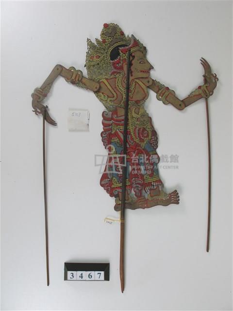 印尼峇厘島皮影戲偶─王（帶皇冠）及貴族藏品圖，第2張