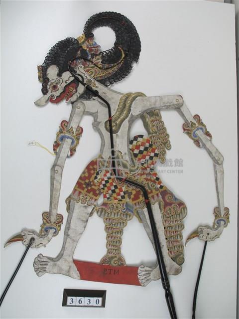 印尼爪哇島皮影戲偶─Bima與他的兒子（及大國王）藏品圖，第2張