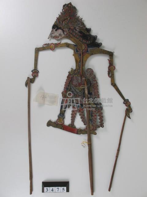 印尼爪哇島皮影戲偶─王（帶皇冠）及貴族藏品圖，第2張