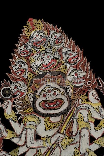 印尼峇厘島皮影戲偶─神祇（Wisnu）藏品圖，第2張