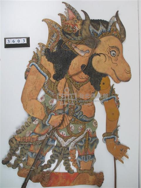 印尼皮影戲偶─Bima與他的兒子（及大國王）藏品圖，第1張