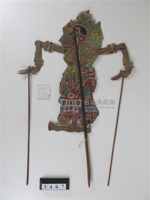 印尼峇厘島皮影戲偶─王（帶皇冠）及貴族藏品圖，第1張