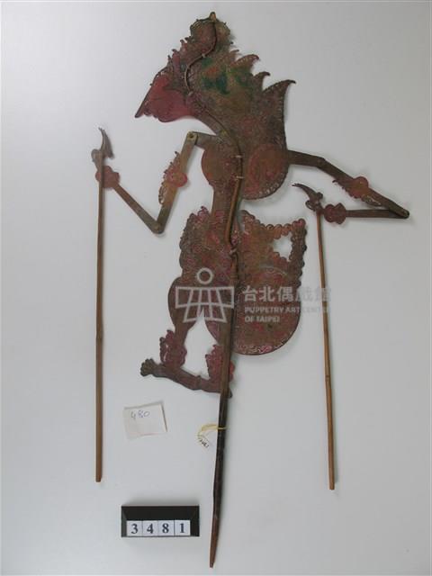 印尼爪哇島皮影戲偶─王（帶皇冠）及貴族藏品圖，第1張