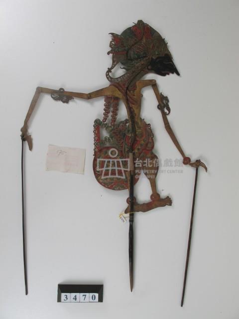 印尼爪哇島皮影戲偶─王（帶皇冠）及貴族藏品圖，第1張