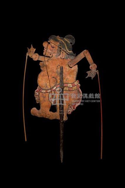 印尼峇厘島皮影戲偶─丑角（Merdah）藏品圖，第1張