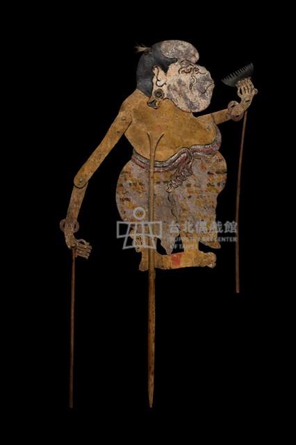 印尼爪哇島皮影戲偶─平民胖媽（Limbuk）藏品圖，第1張