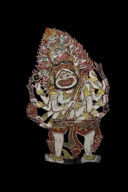 印尼峇厘島皮影戲偶─神祇（Wisnu）藏品圖，第1張