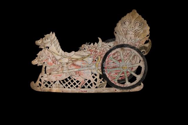 印尼爪哇島皮影戲偶─馬車藏品圖，第3張