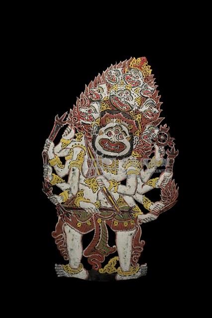 印尼峇厘島皮影戲偶─神祇（Wisnu）藏品圖，第3張