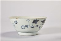 藍灰紋白瓷碗藏品圖，第2張