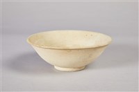 素燒灰白陶碗藏品圖，第1張