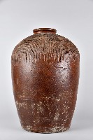 紅胎深褐釉條紋酒甕藏品圖，第4張