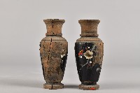 梅枝彩繪木製神桌花瓶藏品圖，第2張
