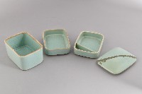 天青釉三層陶便當盒藏品圖，第3張