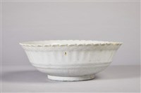 白釉彩繪海景花瓣陶碗藏品圖，第2張