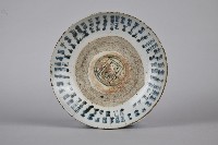 白釉條紋陶盤藏品圖，第3張