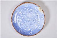 醬釉邊青花雙鳳紋盤藏品圖，第3張