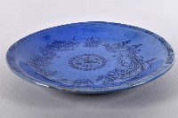 藍釉龍鳳雙囍瓷盤藏品圖，第1張