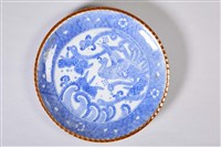 醬釉邊青花鳳紋盤藏品圖，第3張