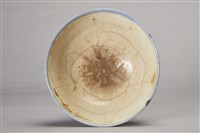 白釉彩繪竹葉陶碗藏品圖，第3張