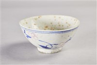 瓷製藍枝粉梅白碗藏品圖，第1張